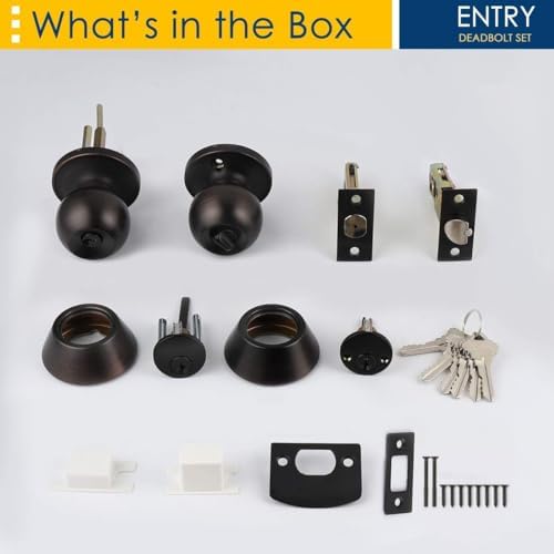 Secure Durable Entry Door Lock Set