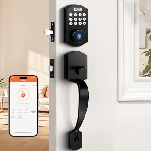 Probrico Smart Keyless Entry Door Lock Deadbolt Set - Black