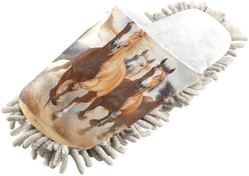 Burbuja Running Horses Mop Slippers Microfiber