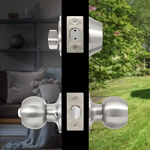 Secure Entry Door with 6-Keys Stainless Steel Combo Lock Set