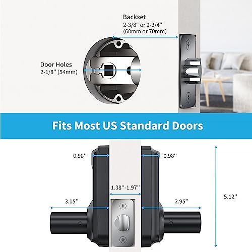 Signstek Keyless Entry Door Lock with Matte Black