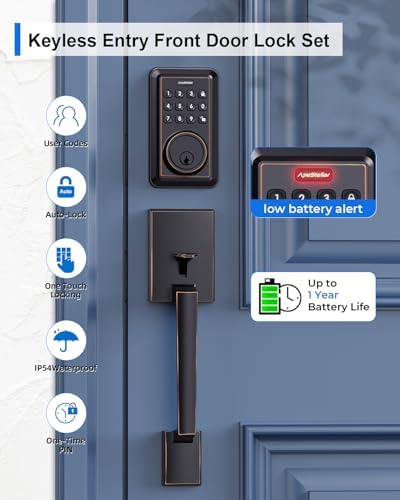 Smart Front Door Lock - Keyless Entry - Oil Rubbed Bronze