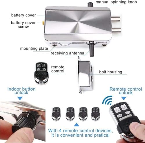 RitammiSmart Electronic Door Lock with Remote Control
