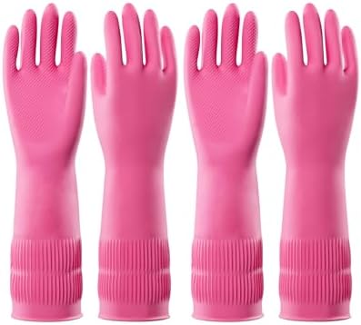 2-Piece Reusable Gloves for Kitchen and Bathroom Cleaning