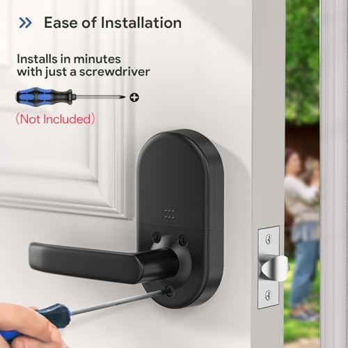 NICE DIGI Smart Keypad Door Lock with Biometric Entry - Black