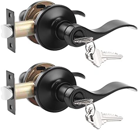 Probrico 2-Pack Keyed Entry Door Lever Lock
