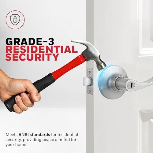 Top Choice Door Lock with SATIN Nickel Handle for Home Use
