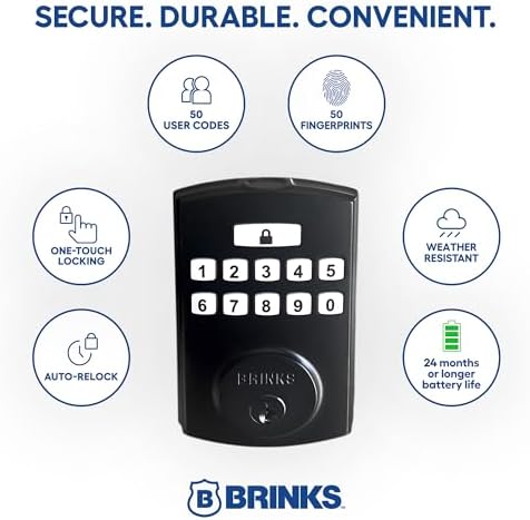 Brinks Fingerprint Keypad Smart Lock
