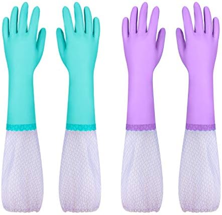 Elgood Reusable Long Sleeve Raise Hand Gloves Non-Slip Latex Free