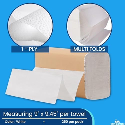 1InTheOffice Multifold Paper Towels 1-Ply 9 x 945 250 x 4