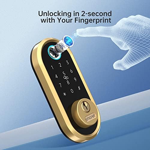 Secure Front Door Lock with Fingerprint Keypad Entry