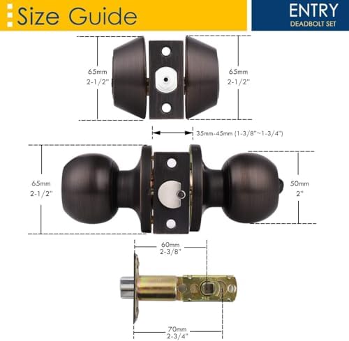 Secure Durable Entry Door Lock Set