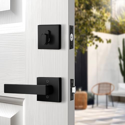 Probrico Matte Black Exterior Door Locksets
