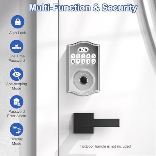 Secure Front Door Lock with Fingerprint Entry