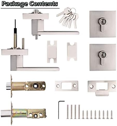 Gobrico Entry Lever Double Deadbolt Lockset Set