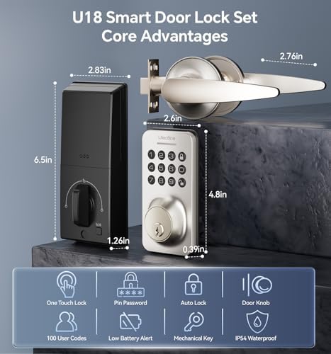 Keyless Door Lock Set with Handle