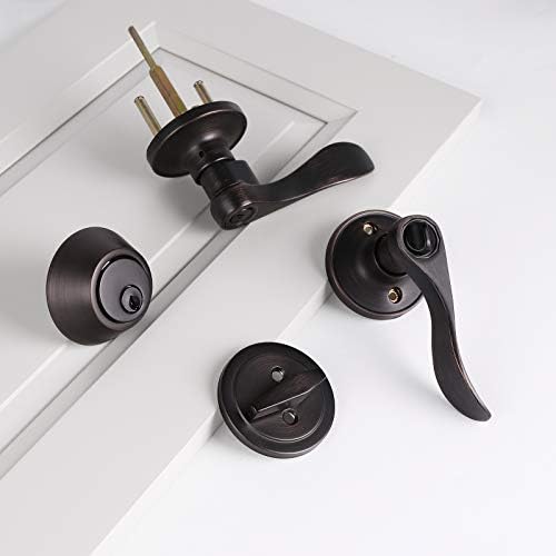 6 Set Door Lever Deadbolt Combo Oil Rubbed Bronze