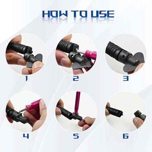 Professional Drain Cleaner Cutter Head Set Drain Snake Tool 7PC Set
