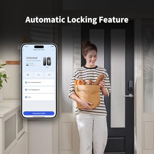 Aqara Smart Lock U200 with Apple Home Key Rechargeable Battery and Secure Fingerprint