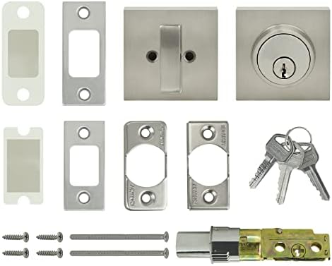 Nuk3y Hulk Series Slim Square Modern Contemporary Door Lever Set