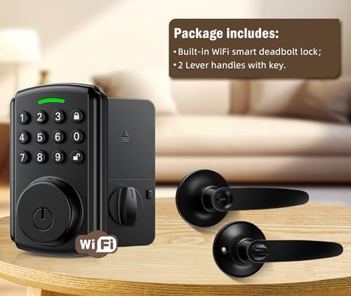 Secure Front Door Deadbolt with WiFi Keyless Entry