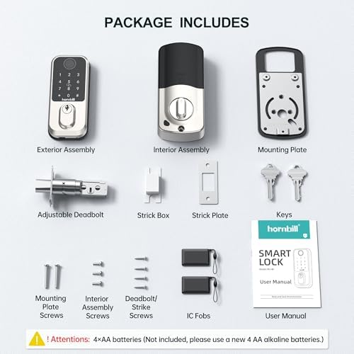 Hornbill Smart Deadbolt Lock with Alexa Google Home Integration