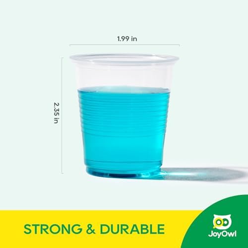 JoyOwl 500 Pack 3oz Disposable Plastic Cups