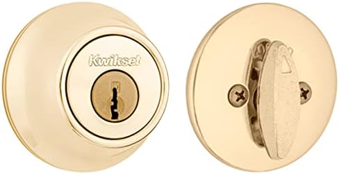 Kwikset 660 Deadbolt Entry Door Lock Polished Brass