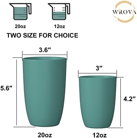 Nature-Charmed Premium Wheat Straw Cups