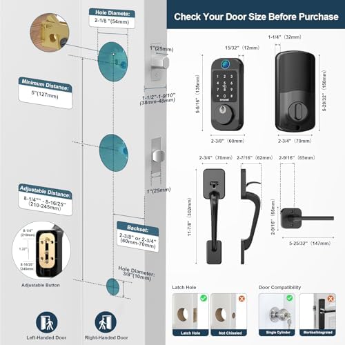 Secure Front Door Lock Set with Smart Features