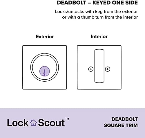 Upgrade Your Door with Lock Scout Deadbolt and Square Trim - Matte Black