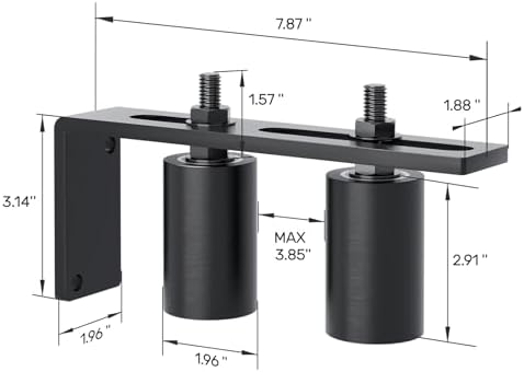 TOIMIOTOIM Black Heavy Duty Slide Gate Guide Roller 3