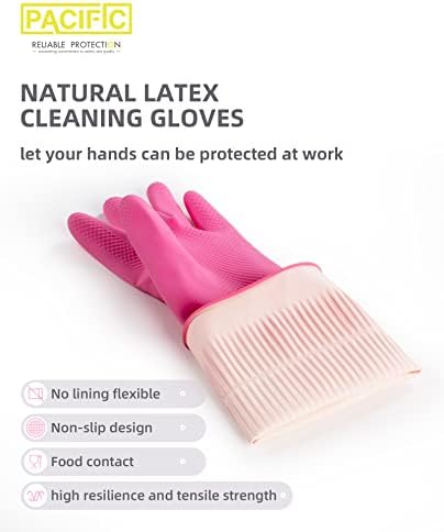 2-Piece Reusable Gloves for Kitchen and Bathroom Cleaning