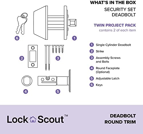 Upgrade Your Door with Lock Scout Deadbolt and Square Trim - Matte Black