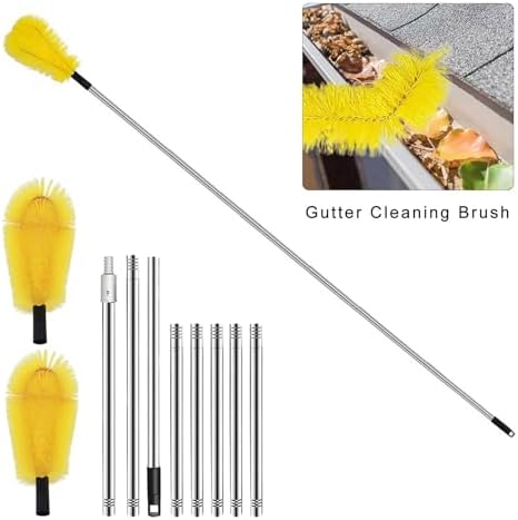Gutter Brush Tool for Leaves Debris Removal - Essential Tool for Homeowners