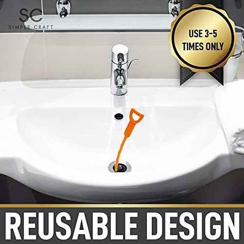 Simple Craft 5 Pack Plumbing Snake Drain Clog Remover