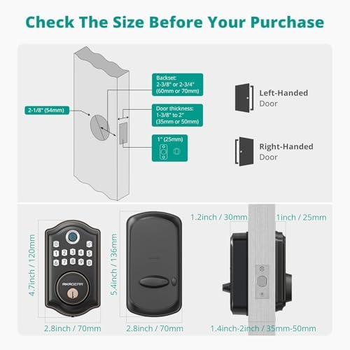Fingerprints PIN Secure Front Door