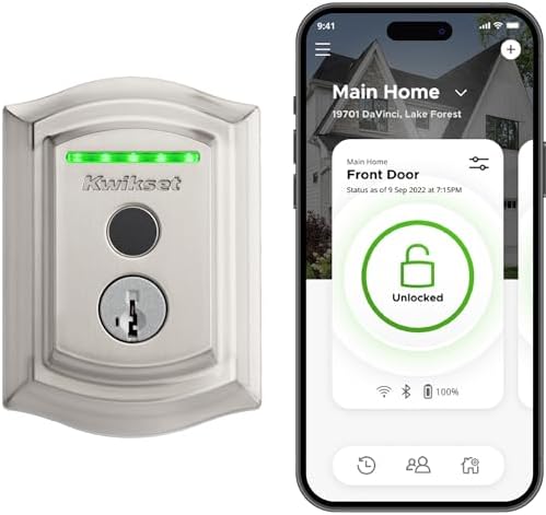 Secure Easy Kwikset Halo Touch Smart Deadbolt with Fingerprint Entry
