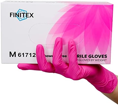 FINITEX Pink Nitrile Disposable Gloves