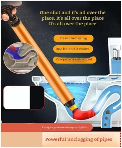 Stainless Steel Drain unclogger Tool Quick Effective for Toilets Pipes Insert Gun