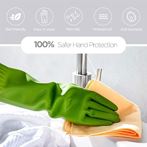 Durable Dishwashing Gloves for Kitchen Bathroom Use