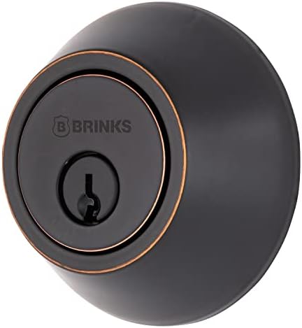 Secure Front Door Lock 1-Inch Single Cylinder Tuscan Bronze