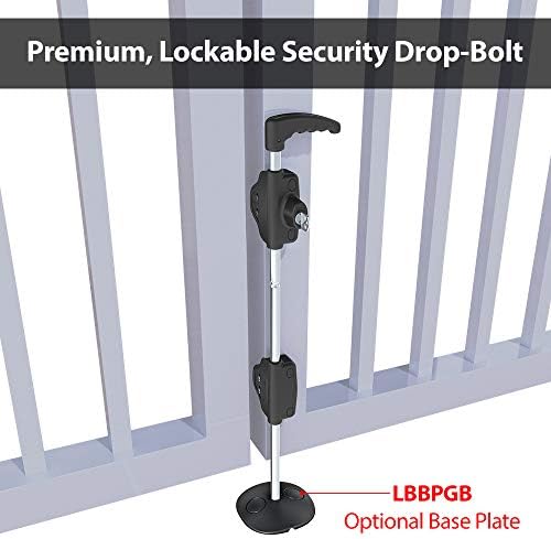 DD Technologies LB118BX LokkBoltLockable Security Drop Bolt for Metal Gates