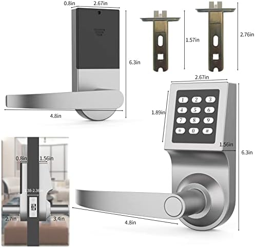 Keypad Door Lock with Handle Smart Entry