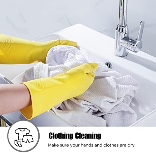 Rubber Cleaning Gloves for Kitchen Reusable House Guard Gloves