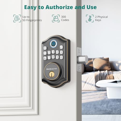 Fingerprints PIN Secure Front Door