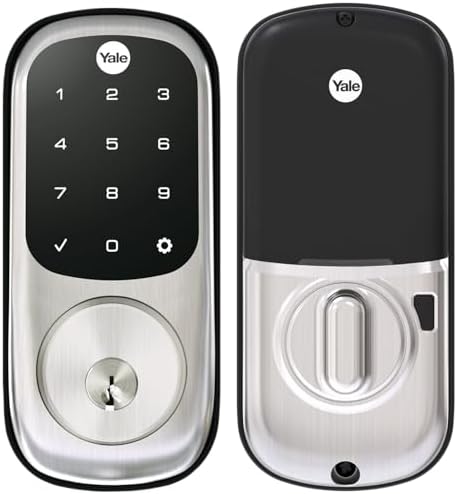 Secure Modern Door Lock with Touchscreen and Back-Up Key