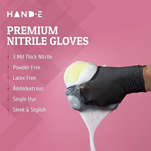 Hand-E Touch Nitrile Gloves - Latex-Free Durable Multipurpose