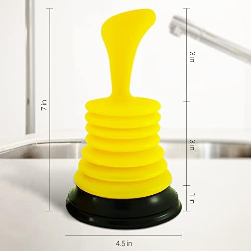 Ergonomic Powerful 7 Sink Plunger for Efficient Draining