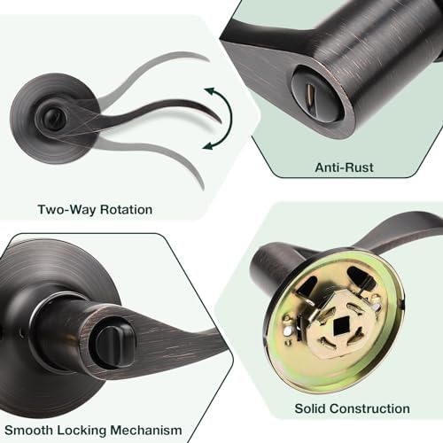 Privacy Door Handle with Keyless Mechanism for Home Use